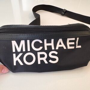 Michael Kors Black and White Belt Bag